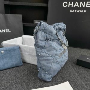 Replica CHANEL 22 Small Handbag Denim 3 Replica CHANEL 22 Small Handbag Denim - realistic designer-inspired fake bag