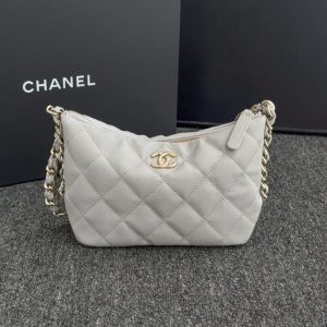 Replica CHANEL 24p Dumpling Bag Gray 1 Replica CHANEL 24p Dumpling Bag Gray - high-accuracy replica luxury purse