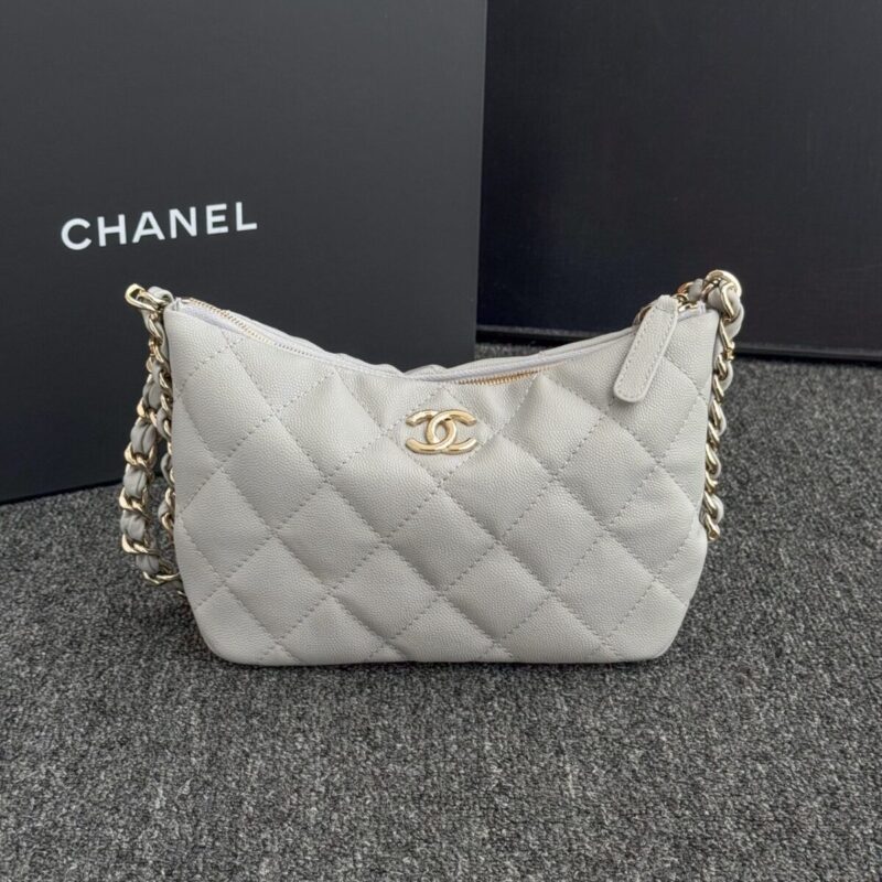 Replica CHANEL 24p Dumpling Bag Gray 1 Replica CHANEL 24p Dumpling Bag Gray - high-accuracy replica luxury purse