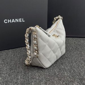 Replica CHANEL 24p Dumpling Bag Gray 2 Replica CHANEL 24p Dumpling Bag Gray - best quality luxury bag dupe