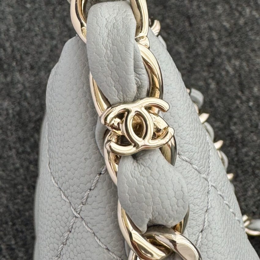 Replica CHANEL 24p Dumpling Bag Gray 8 Replica CHANEL 24p Dumpling Bag Gray - top-rated replica designer bag