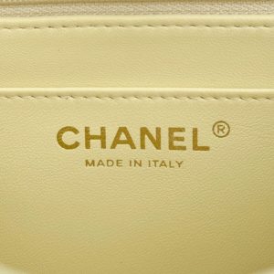 Replica CHANEL Classic Flap 17cm Yellow 11 Replica CHANEL Classic Flap 17cm Yellow - 1:1 designer replica handbag
