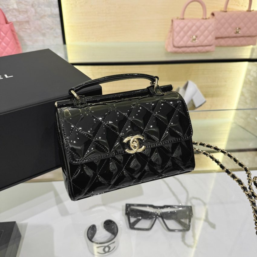 Replica CHANEL 23 Patent Box Bag 2 Replica CHANEL 23 Patent Box Bag - elite superclone designer purse