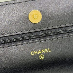 Replica CHANEL 19 Wallet on Chain Black 10 Replica CHANEL 19 Wallet on Chain Black - 1:1 designer replica handbag