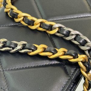 Replica CHANEL 19 Wallet on Chain Black 13 Replica CHANEL 19 Wallet on Chain Black - best quality luxury bag dupe