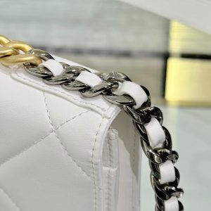 Replica CHANEL 19 Wallet on Chain White 7 Replica CHANEL 19 Wallet on Chain White - top-tier luxury replica shoulder bag