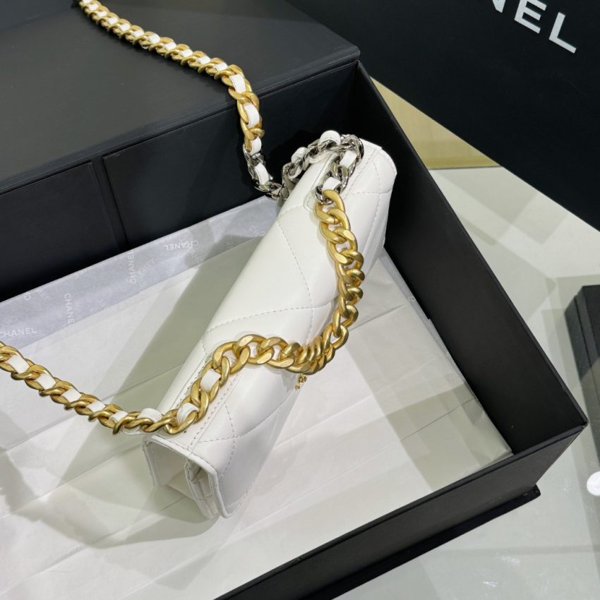 Replica CHANEL 19 Wallet on Chain White 9 Replica CHANEL 19 Wallet on Chain White - high-quality designer bag clone