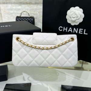 Replica CHANEL 24c Baguette Bag White 2 Replica CHANEL 24c Baguette Bag White - top-tier luxury replica shoulder bag