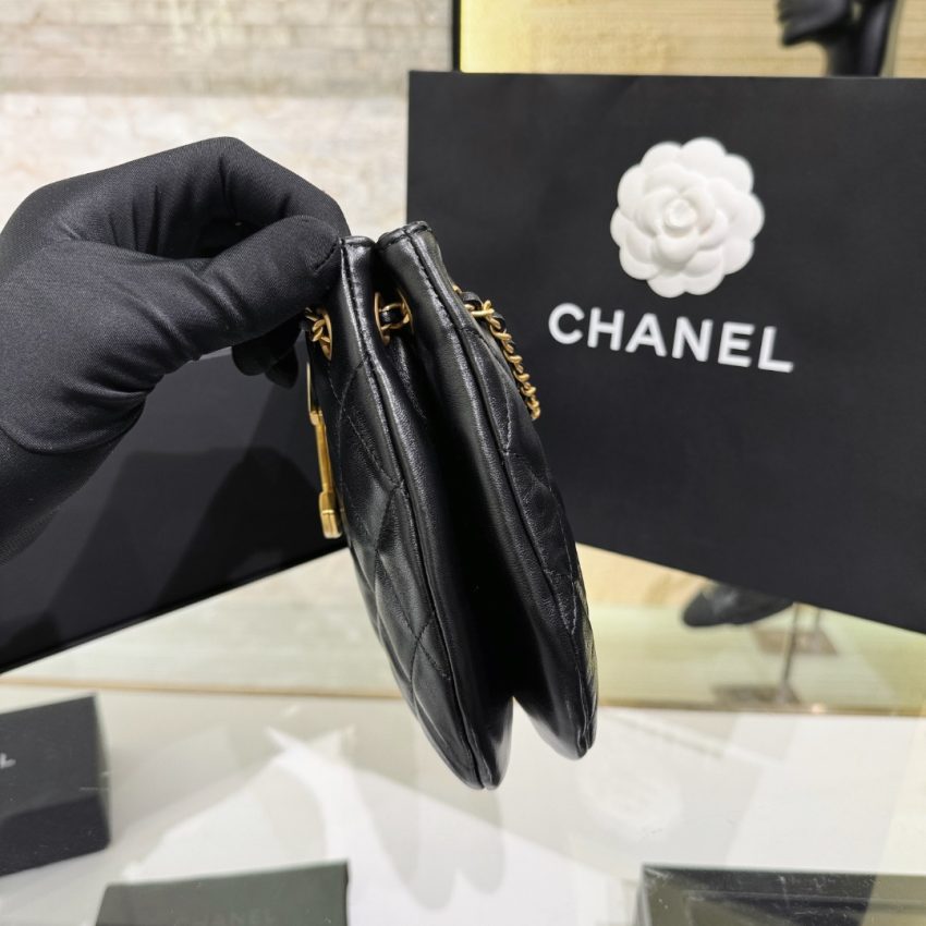 Replica CHANEL 24c Round Shoulder Bag Black - premium-grade designer purse dupe