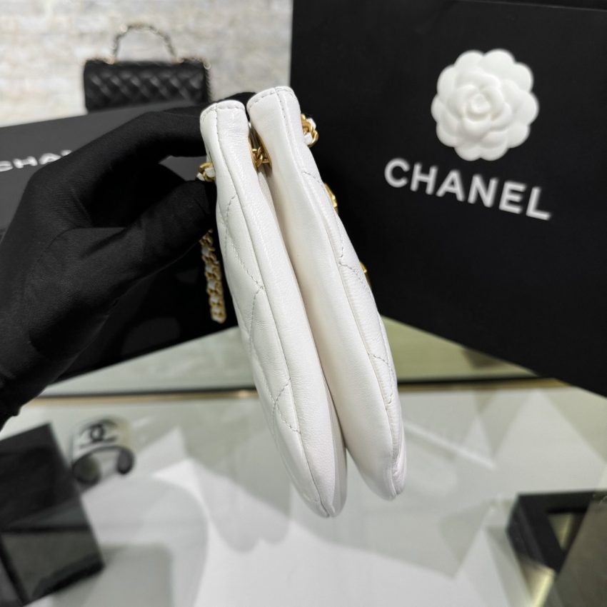 Replica CHANEL 24c Round Shoulder Bag White 4 Replica CHANEL 24c Round Shoulder Bag White - top-rated replica designer bag