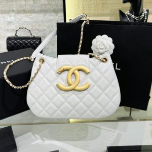 Replica CHANEL 24c Round Shoulder Bag White 1 Replica CHANEL 24c Round Shoulder Bag White - realistic designer-inspired fake bag