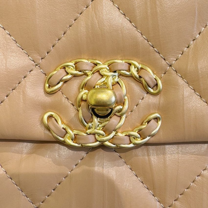 Replica CHANEL 19 Mini Flap Caramel Bag - premium 1:1 fake handbag model