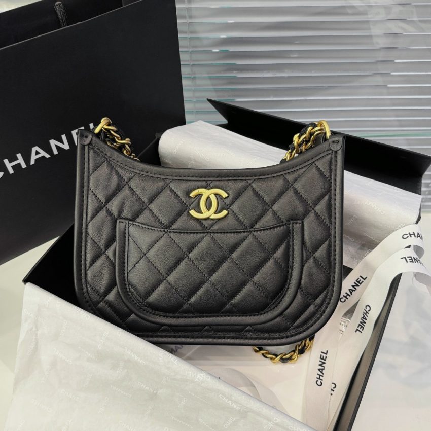 Replica CHANEL 24s Hobo Black 8 Replica CHANEL 24s Hobo Black - best quality luxury bag dupe