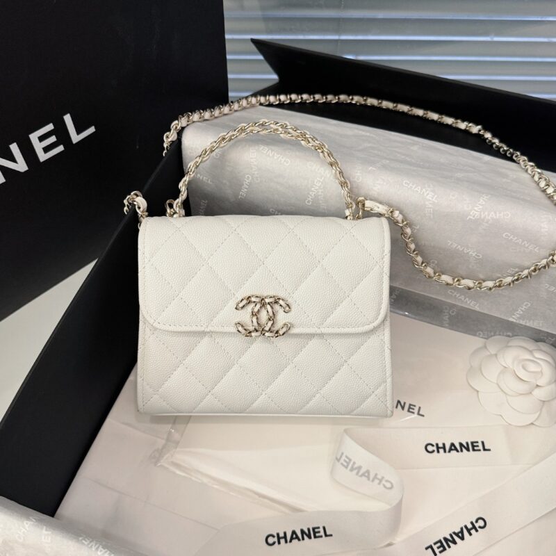 Replica CHANEL 23P Kelly Handle White 1 Replica CHANEL 23P Kelly Handle White - best-selling designer handbag dupe