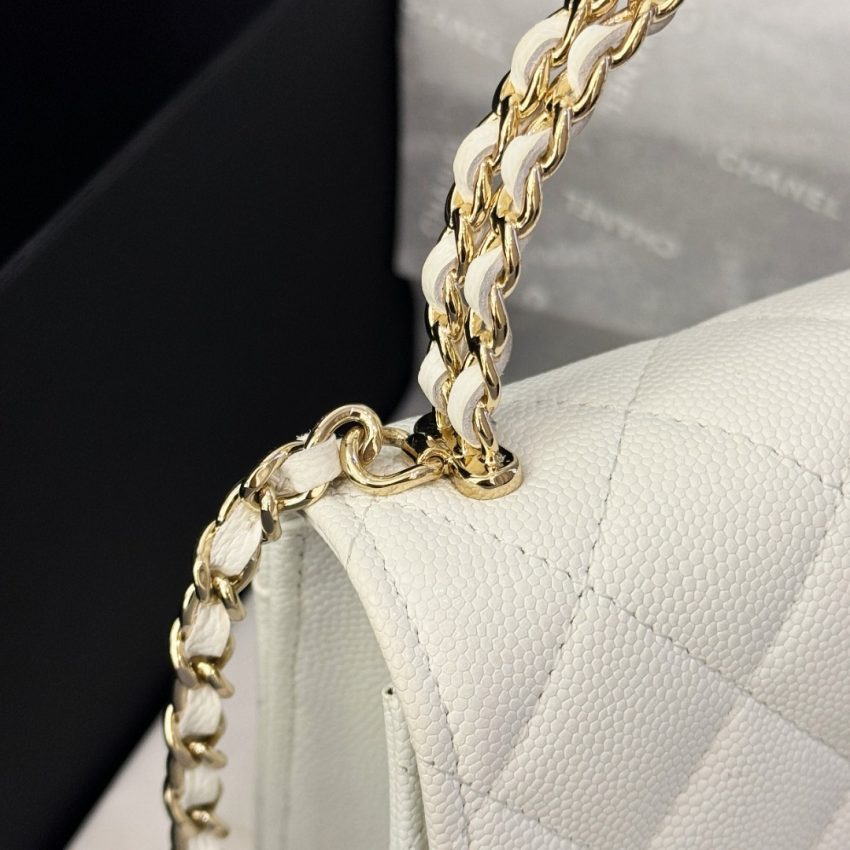 Replica CHANEL 23P Kelly Handle White 3 Replica CHANEL 23P Kelly Handle White - high-quality designer bag clone