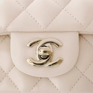 Replica CHANEL Classic Flap 20cm Beige 3 Replica CHANEL Classic Flap 20cm Beige - high-end fake designer purse