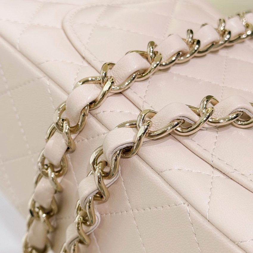 Replica CHANEL Classic Flap 20cm Beige 6 Replica CHANEL Classic Flap 20cm Beige - premium 1:1 fake handbag model