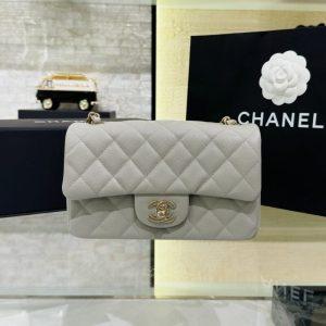 Replica CHANEL Classic Flap 20cm Gray 1 Replica CHANEL Classic Flap 20cm Gray - premium 1:1 fake handbag model