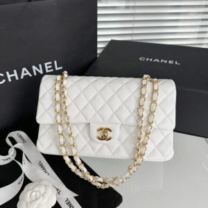 Replica CHANEL Classic Flap 25cm White 1 Replica CHANEL Classic Flap 25cm White - top-tier luxury replica shoulder bag
