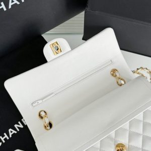 Replica CHANEL Classic Flap 25cm White 8 Replica CHANEL Classic Flap 25cm White - premium 1:1 fake handbag model