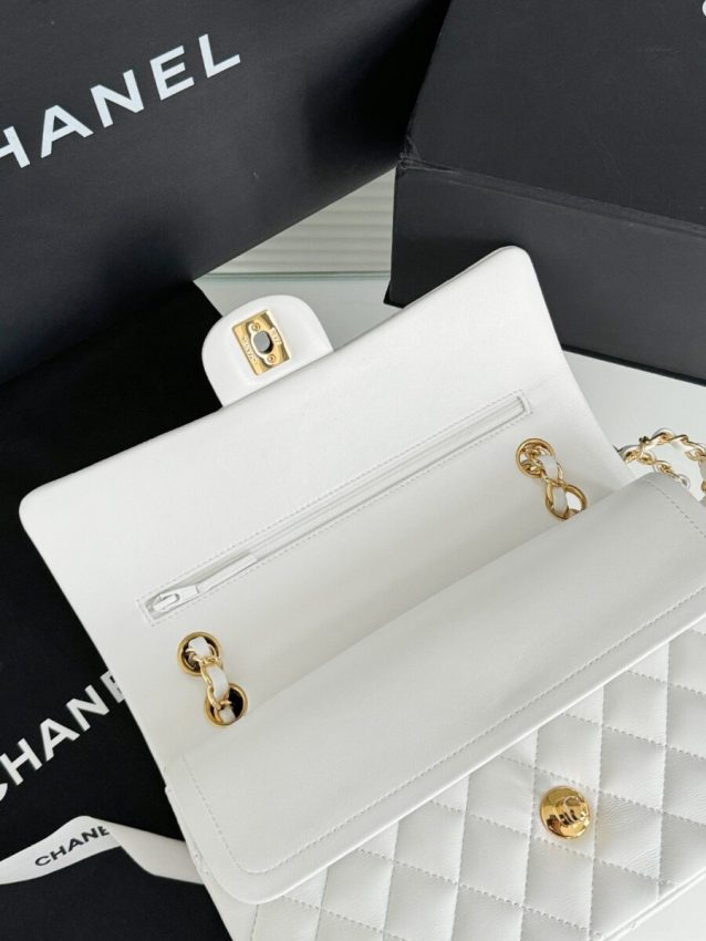 Replica CHANEL Classic Flap 25cm White 8 Replica CHANEL Classic Flap 25cm White - premium 1:1 fake handbag model