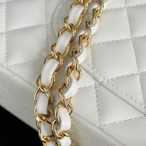 Replica CHANEL Classic Flap 25cm White 6 Replica CHANEL Classic Flap 25cm White - authentic-look luxury purse replica