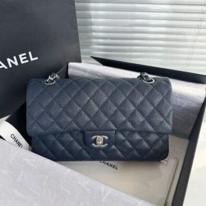 Replica CHANEL Classic Flap 25cm Dark Blue 1 Replica CHANEL Classic Flap 25cm Dark Blue - elite superclone designer purse
