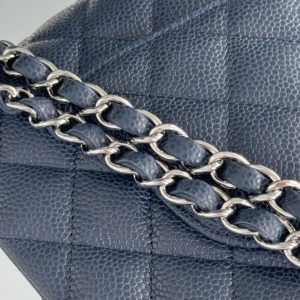 Replica CHANEL Classic Flap 25cm Dark Blue 7 Replica CHANEL Classic Flap 25cm Dark Blue - premium 1:1 fake handbag model