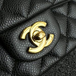 Replica CHANEL Classic Flap 20cm Black Caviar 2 Replica CHANEL Classic Flap 20cm Black Caviar - premium 1:1 fake handbag model