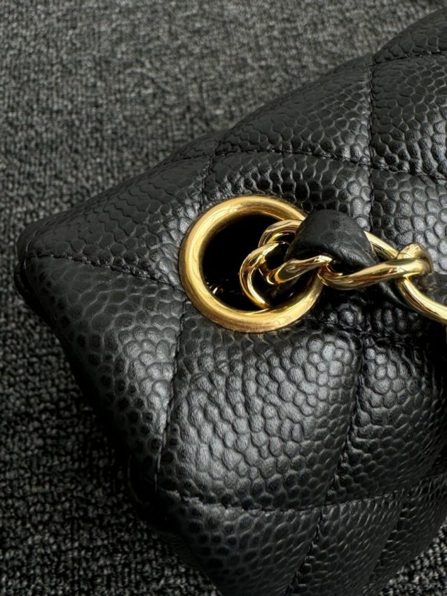 Replica CHANEL Classic Flap 20cm Black Caviar 5 Replica CHANEL Classic Flap 20cm Black Caviar - 1:1 designer replica handbag