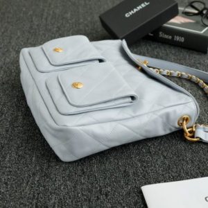 Replica CHANEL 24p Postman Small Light Blue 3 Replica CHANEL 24p Postman Small Light Blue - top-tier luxury replica shoulder bag