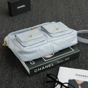 Replica CHANEL 24p Postman Small Light Blue 4 Replica CHANEL 24p Postman Small Light Blue - best quality luxury bag dupe