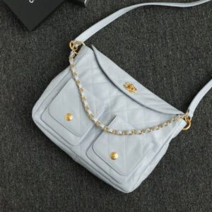 Replica CHANEL 24p Postman Small Light Blue 1 Replica CHANEL 24p Postman Small Light Blue - high-accuracy replica luxury purse