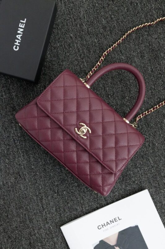 Replica CHANEL 23P Coco Burgundy 1 Replica CHANEL 23P Coco Burgundy - elite superclone designer purse