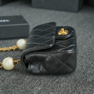 Replica CHANEL CF Double Pearl Black 10 Replica CHANEL CF Double Pearl Black - near-authentic luxury replica handbag