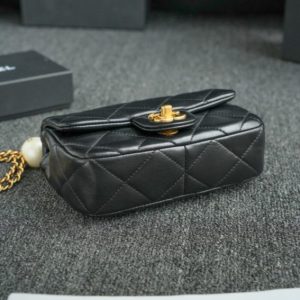 Replica CHANEL CF Double Pearl Black 11 Replica CHANEL CF Double Pearl Black - top-tier luxury replica shoulder bag