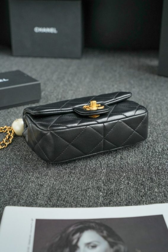 Replica CHANEL CF Double Pearl Black 11 Replica CHANEL CF Double Pearl Black - top-tier luxury replica shoulder bag