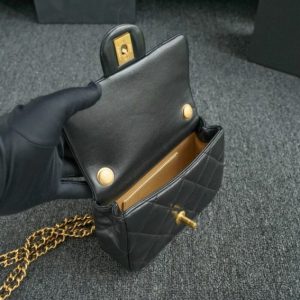 Replica CHANEL CF Double Pearl Black 9 Replica CHANEL CF Double Pearl Black - premium 1:1 fake handbag model