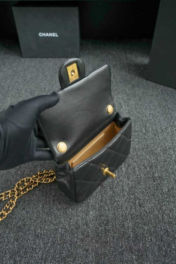 Replica CHANEL CF Double Pearl Black 9 Replica CHANEL CF Double Pearl Black - premium 1:1 fake handbag model