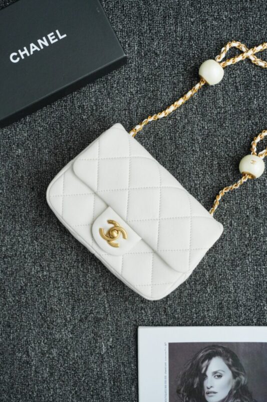 Replica CHANEL CF Double Pearl White 1 Replica CHANEL CF Double Pearl White - best-selling designer handbag dupe