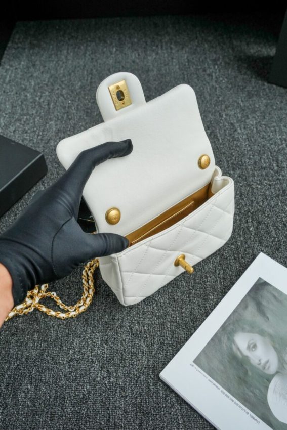 Replica CHANEL CF Double Pearl White 7 Replica CHANEL CF Double Pearl White - high-end fake designer purse