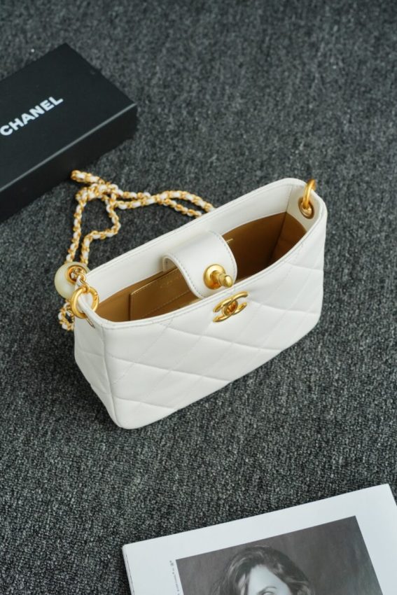 Replica CHANEL 24s Double Pearl White 7 Replica CHANEL 24s Double Pearl White - premium 1:1 fake handbag model