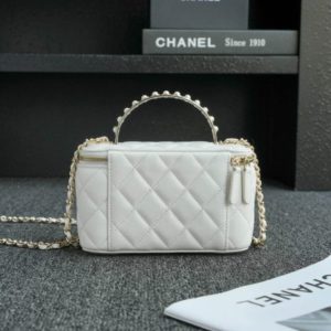 Replica CHANEL 24s Pearl Handle Box White 3 Replica CHANEL 24s Pearl Handle Box White - premium 1:1 fake handbag model