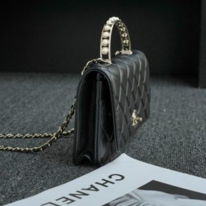 Replica CHANEL 24s Pearl Handle Black 4 Replica CHANEL 24s Pearl Handle Black - top-tier luxury replica shoulder bag