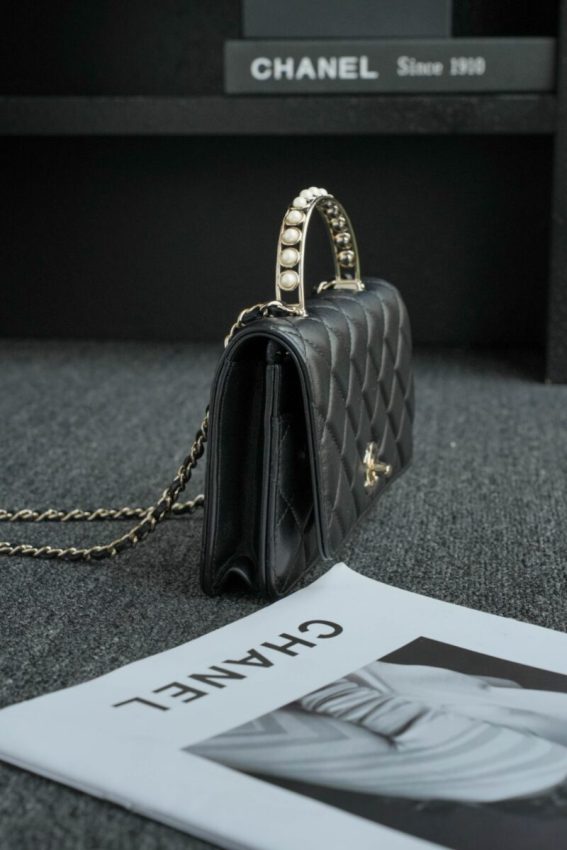 Replica CHANEL 24s Pearl Handle Black 4 Replica CHANEL 24s Pearl Handle Black - top-tier luxury replica shoulder bag