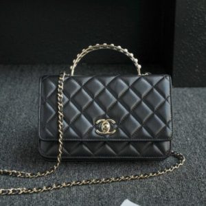 Replica CHANEL 24s Pearl Handle Black 1 Replica CHANEL 24s Pearl Handle Black - 1:1 designer replica handbag