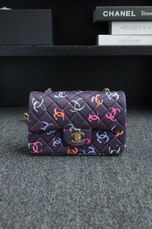 Replica CHANEL 24s Graffiti Classic Flap Mini 1 Replica CHANEL 24s Graffiti Classic Flap Mini - high-end fake designer purse