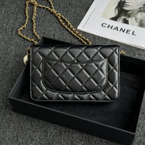 Replica CHANEL 24s Double Pearl Woc Black 2 Replica CHANEL 24s Double Pearl Woc Black - premium 1:1 fake handbag model