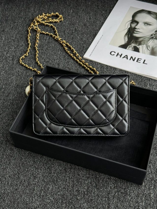 Replica CHANEL 24s Double Pearl Woc Black 2 Replica CHANEL 24s Double Pearl Woc Black - premium 1:1 fake handbag model