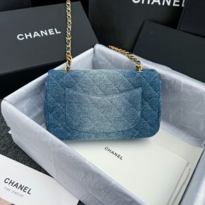 Replica CHANEL Classic Flap 20cm Denim 3 Replica CHANEL Classic Flap 20cm Denim - near-authentic luxury replica handbag